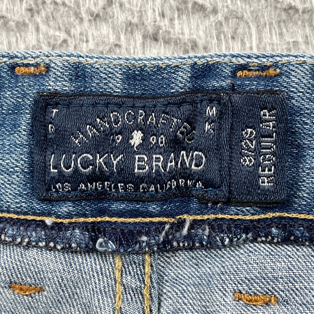 Lucky Brand Jeans Womens 8/29 Blue Sweet Jean Straight Medium Wash Denim Classic - Picture 3 of 10